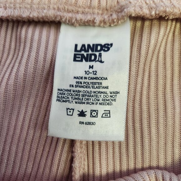 Lands End Women's M Pink Soft Ribbed Pockets Lounge Pants 2228 - Picture 4 of 7